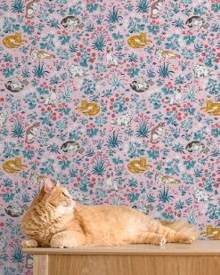 Peel & Stick Wallpaper in Must Love Cats