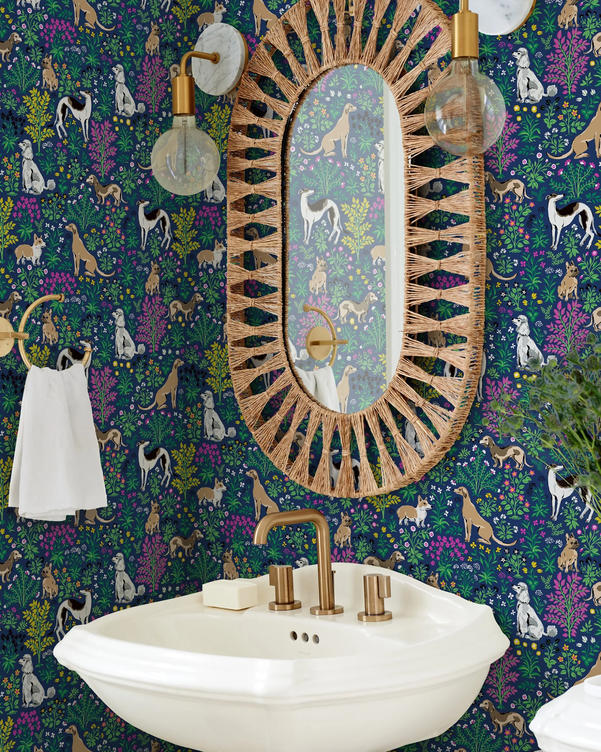 Peel & Stick Wallpaper in Must Love Dogs