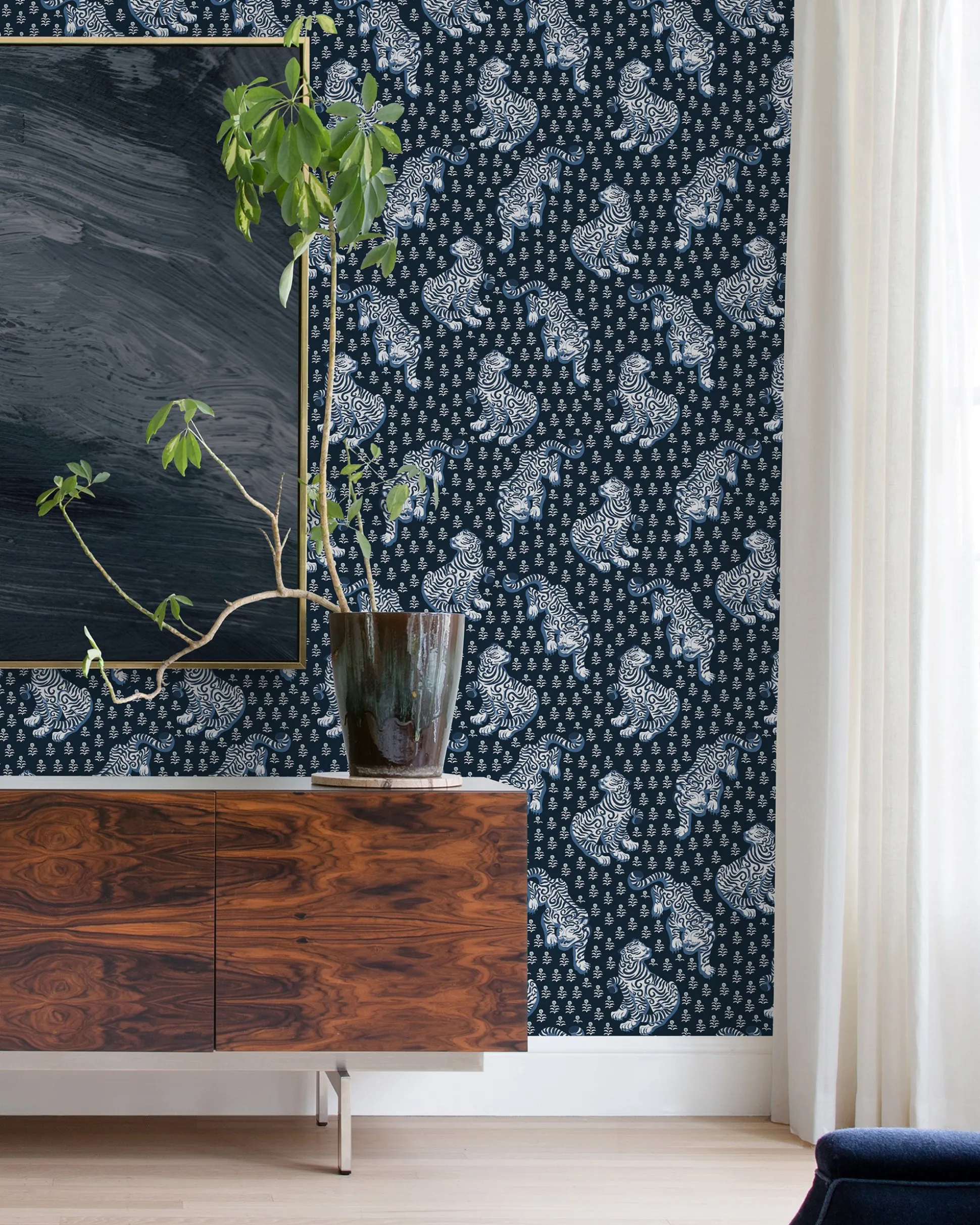 Peel & Stick Wallpaper in Tiger Queen