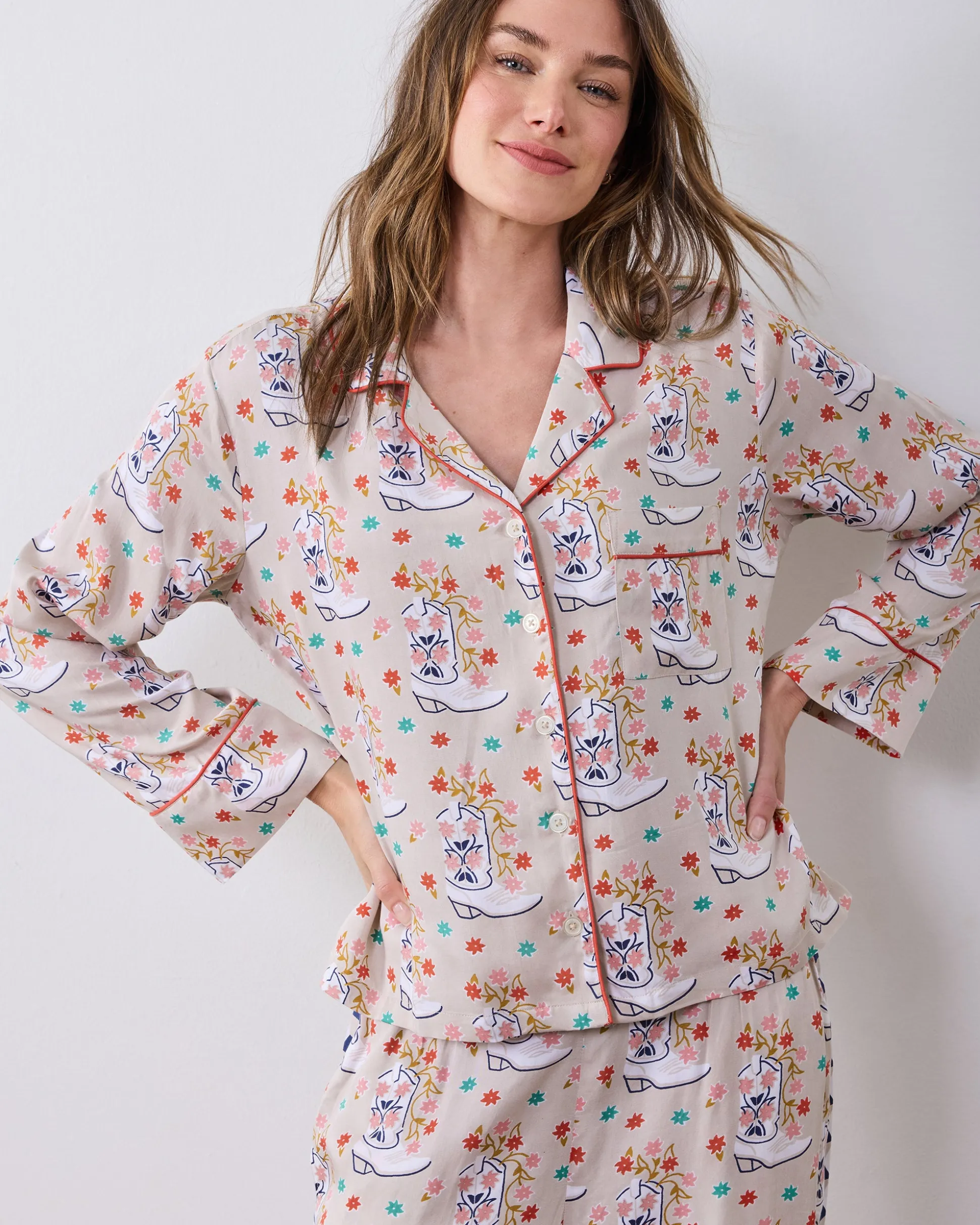 Petite Eco Satin Asbury Set in Rhinestone Cowgirl