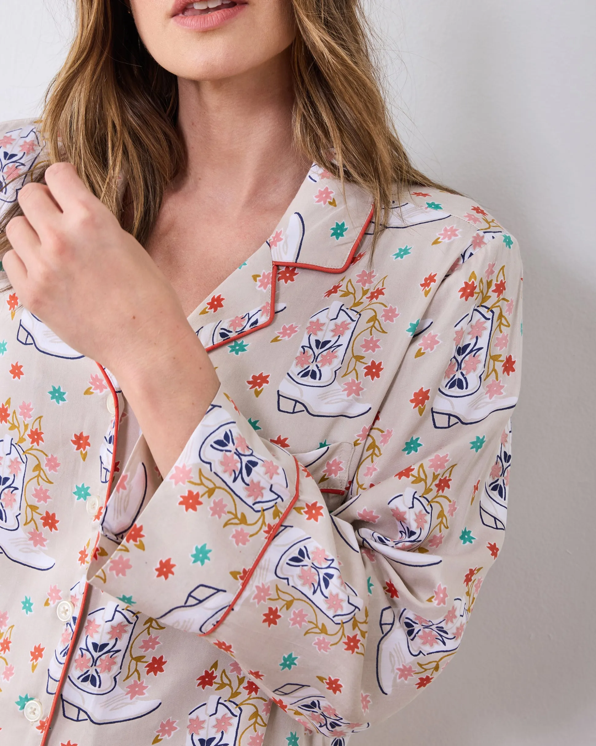 Petite Eco Satin Asbury Set in Rhinestone Cowgirl