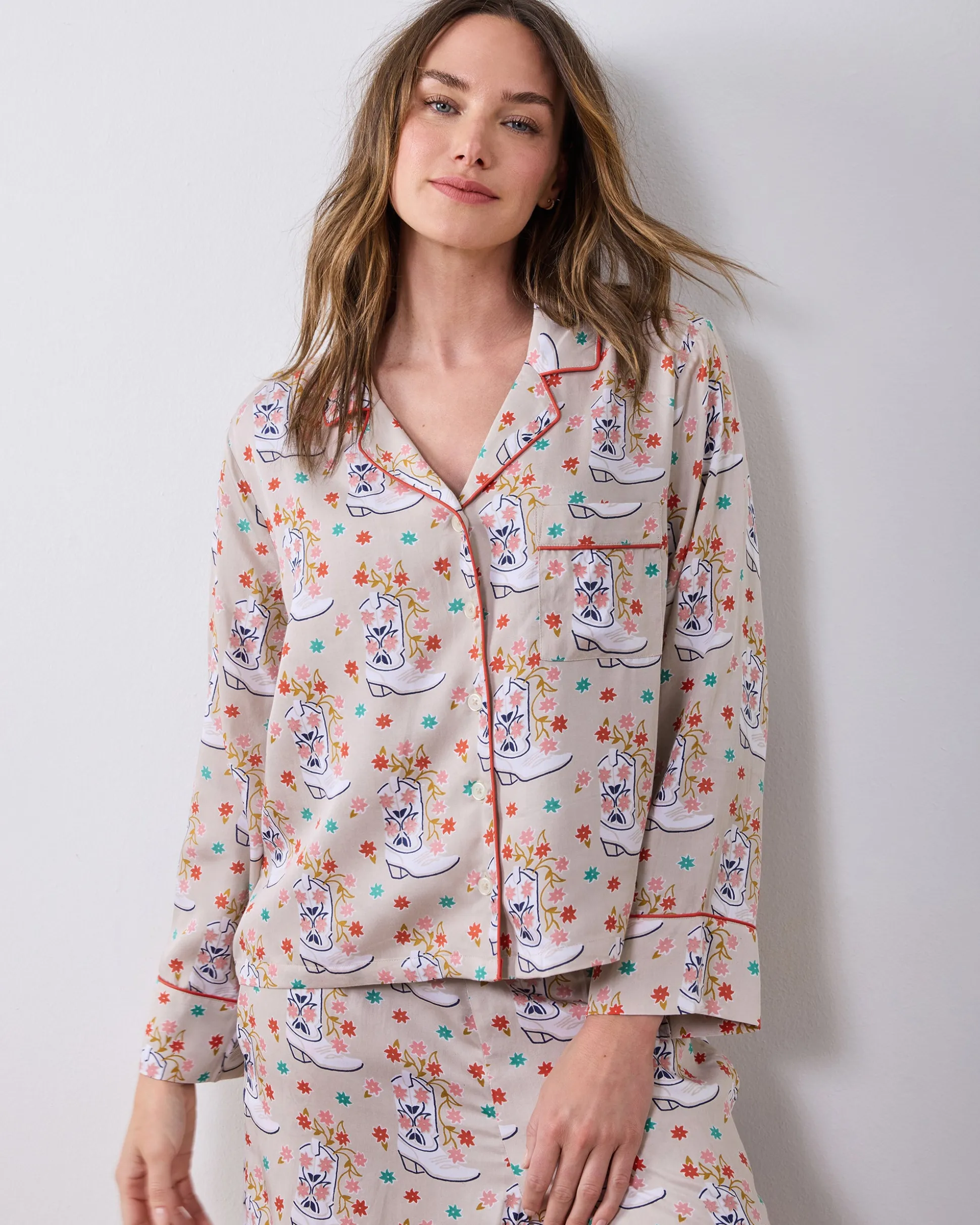 Petite Eco Satin Asbury Set in Rhinestone Cowgirl