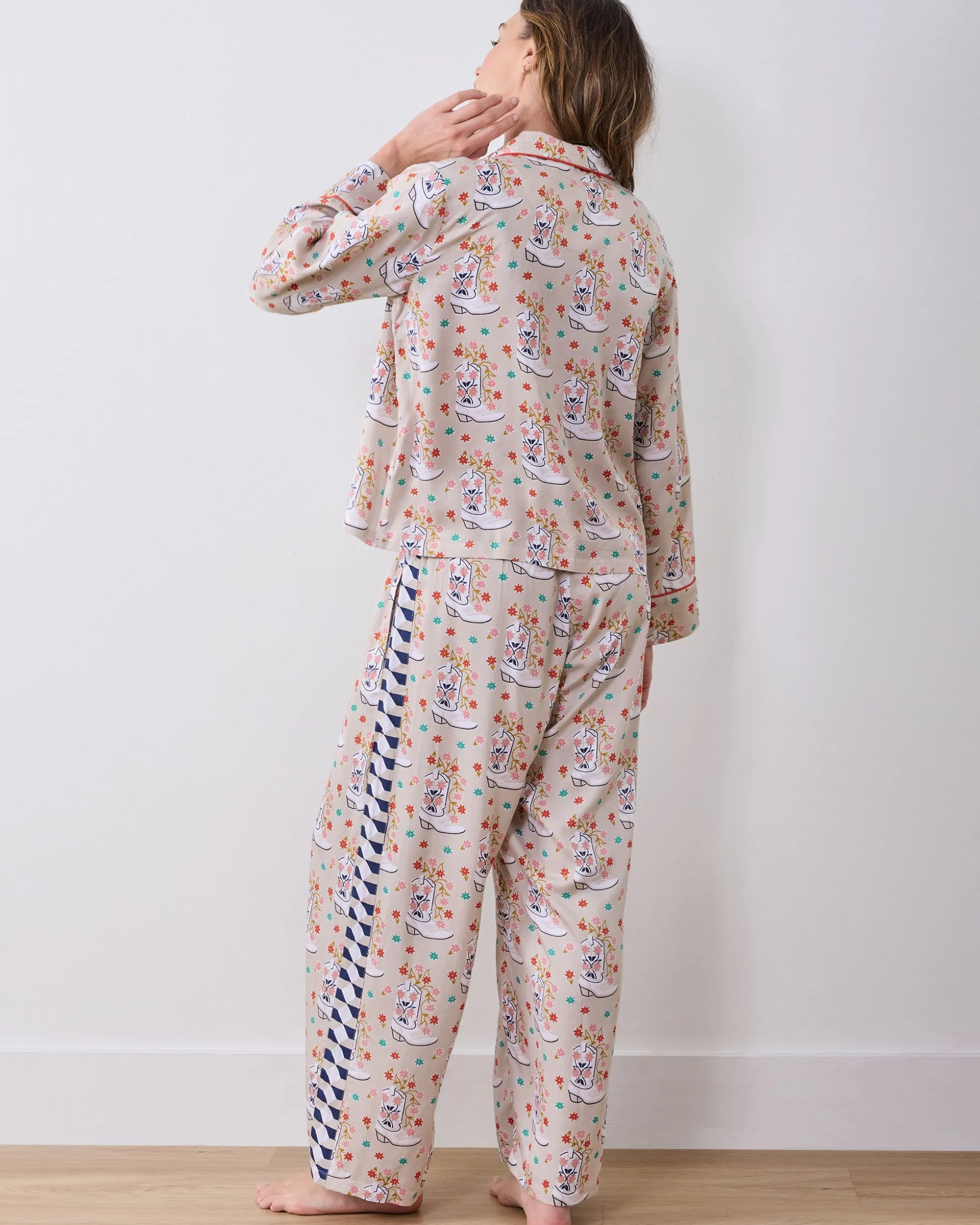 Petite Eco Satin Asbury Set in Rhinestone Cowgirl