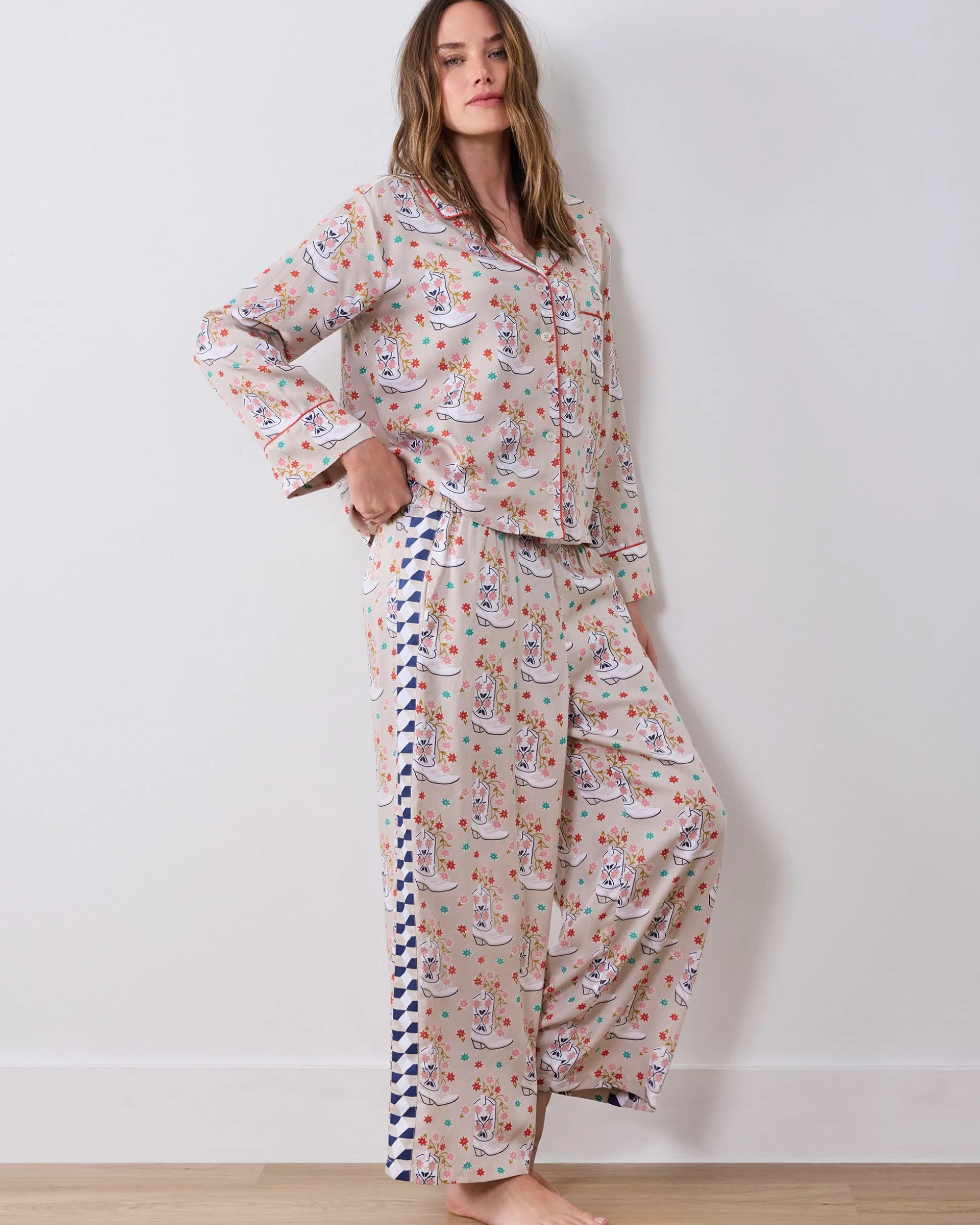 Petite Eco Satin Asbury Set in Rhinestone Cowgirl