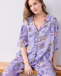 Petite Eco Satin Wildest Dreams Set in Fancy Dogs