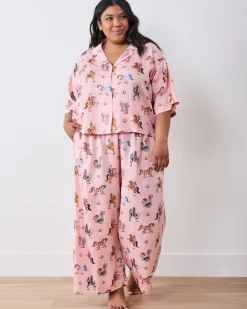 Petite Eco Satin Wildest Dreams Set in Cowgirl Chic