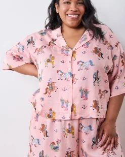 Petite Eco Satin Wildest Dreams Set in Cowgirl Chic