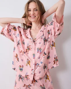 Petite Eco Satin Wildest Dreams Set in Cowgirl Chic