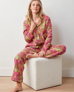 Petite Lightweight Flannel Long PJ Set in Bagheera
