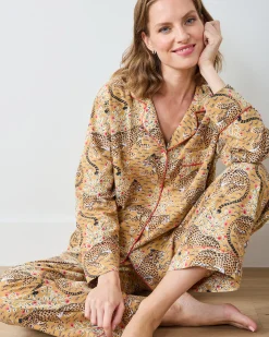 Petite Lightweight Flannel Long PJ Set in Bagheera