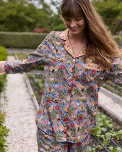 Petite Long PJ Set in Bee Tapestry