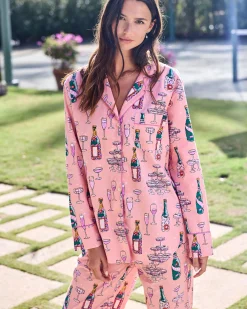 Petite Long PJ Set in Champagne Tower