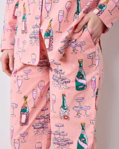 Petite Long PJ Set in Champagne Tower
