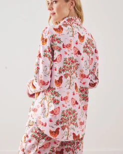 Petite Long PJ Set in Hen House