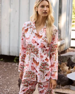 Petite Long PJ Set in Hen House