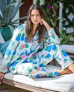 Petite Long PJ Set in Hydrangea Honeymoon