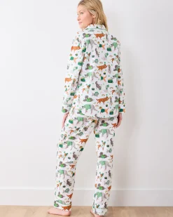 Petite Long PJ Set in Lucky Paws