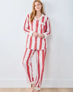 Petite Long PJ Set in Sweetheart Stripes