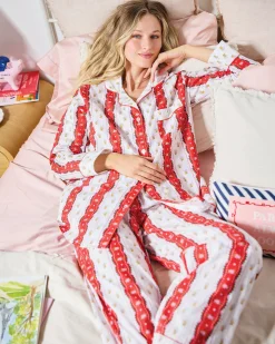 Petite Long PJ Set in Sweetheart Stripes