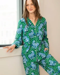 Petite Long PJ Set in Tiger Queen