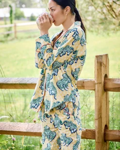 Petite Long PJ Set in Tiger Queen