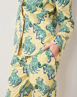 Petite Long PJ Set in Tiger Queen