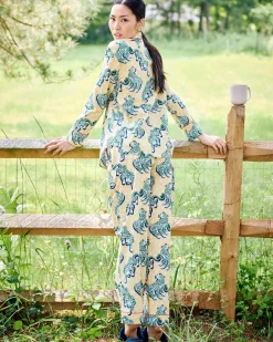 Petite Long PJ Set in Tiger Queen