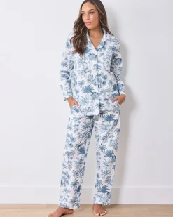 Petite Long PJ Set in Tropical Toile