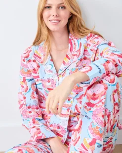 Petite Long PJ Set in Vintage Cakes