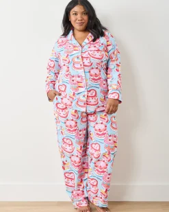 Petite Long PJ Set in Vintage Cakes