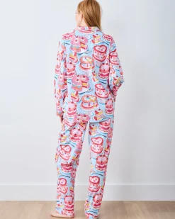 Petite Long PJ Set in Vintage Cakes