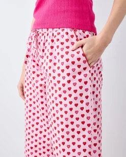 Petite PJ Pants in Mini Candy Hearts