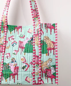 Petite Traveler Tote in Mah Jongg Menagerie