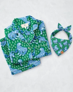 PF x The Foggy Dog Tiger Queen Short Set & Dog Bandana Bundle