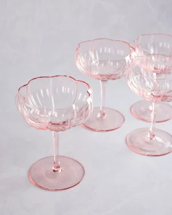 Pink Flower Coupe Set in Pink