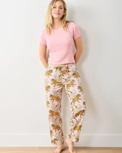 Pink Gemstone in Pointelle Short Sleeve Tee