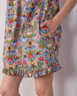 Pintuck Nightgown in Bee Tapestry