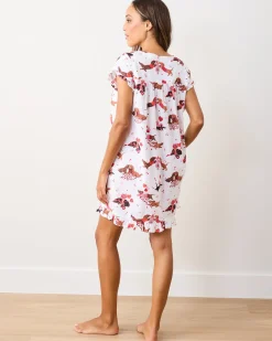 Pintuck Nightgown in Dachshund Date