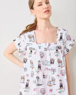 Pintuck Nightgown in Fur Ever Yours