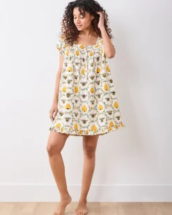 Pintuck Nightgown in Sweet Bee
