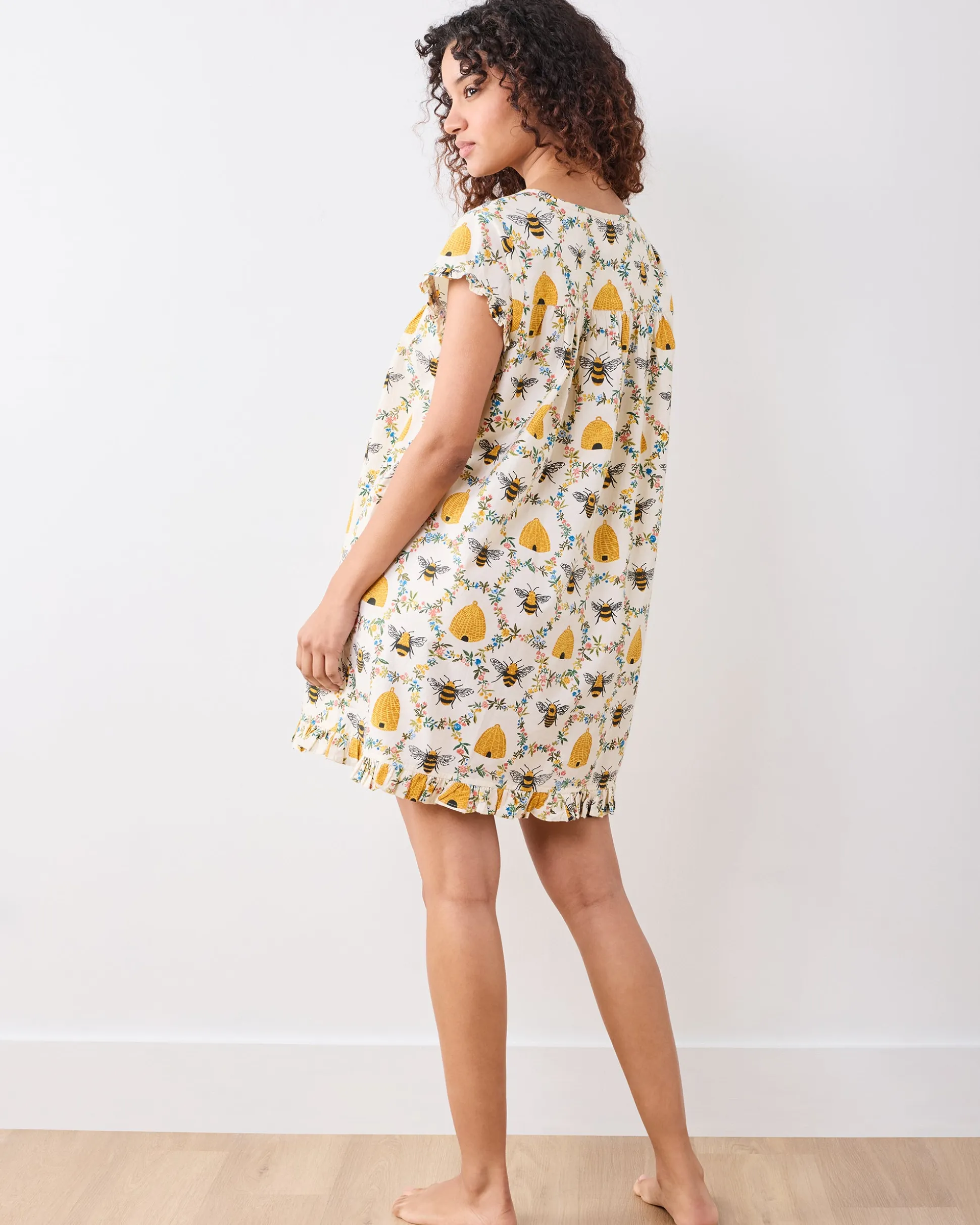 Pintuck Nightgown in Sweet Bee