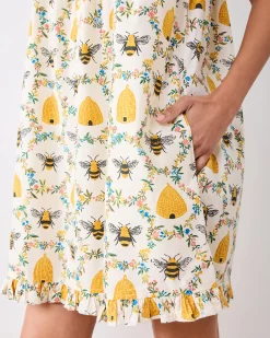 Pintuck Nightgown in Sweet Bee