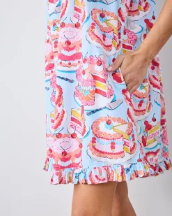 Pintuck Nightgown in Vintage Cakes
