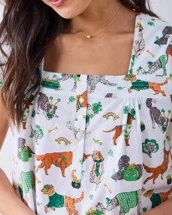 Pintuck Short Set in Lucky Paws