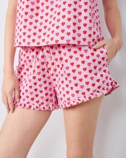 Pintuck Short Set in Mini Candy Hearts