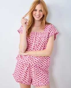 Pintuck Short Set in Mini Candy Hearts