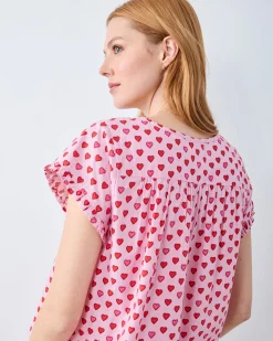 Pintuck Short Set in Mini Candy Hearts