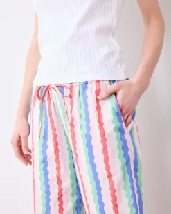 PJ Pants in Wavy Stripes