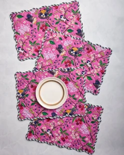 Placemats Set of 4 in Bird & Blossom