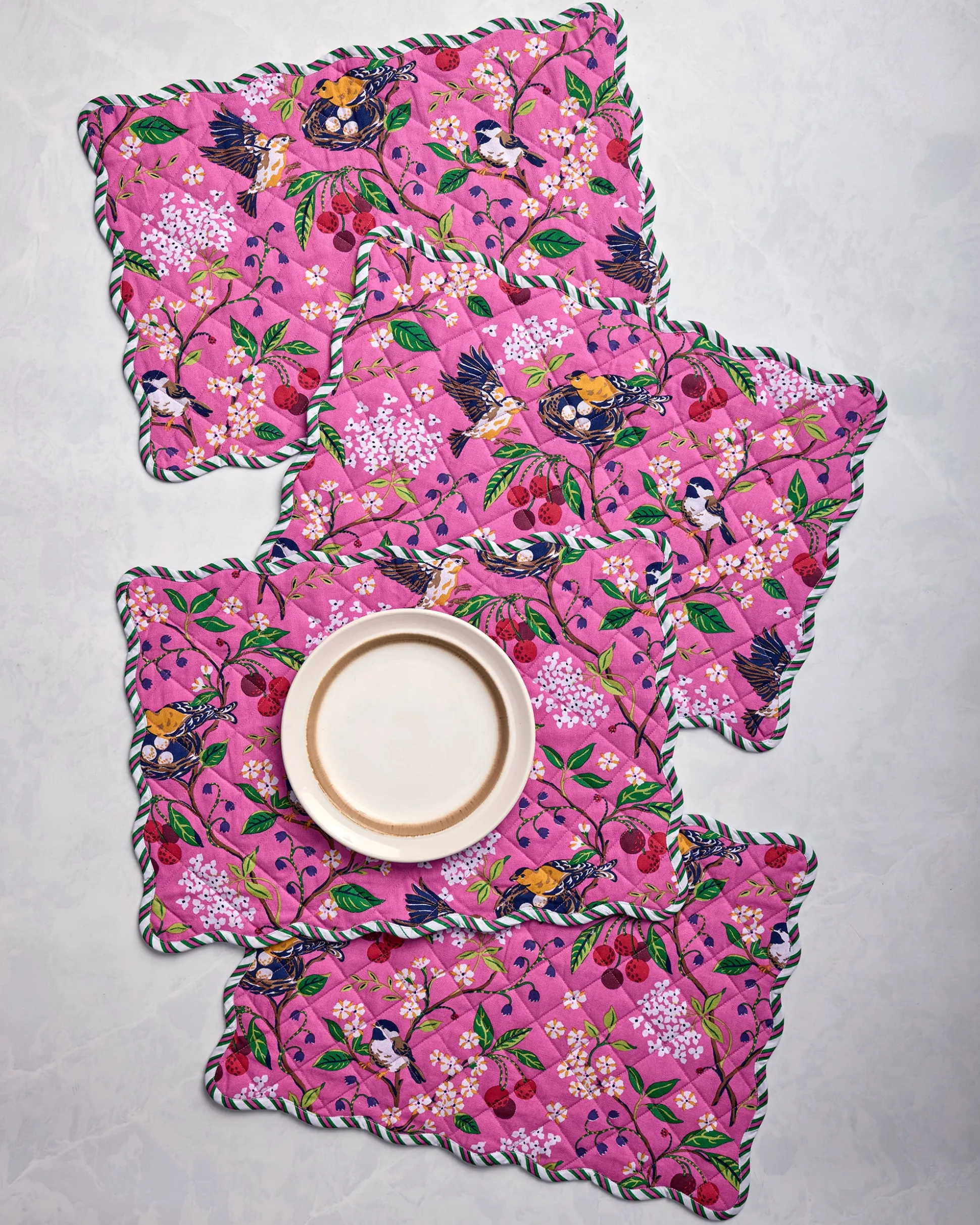 Placemats Set of 4 in Bird & Blossom